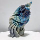 Large Blue Trolleite Phoenix Carving - Wholesale Crystals