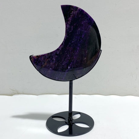 Large Charoite Moon Carving With Stand 16 -Wholesale Crystals