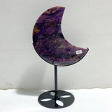 Large Charoite Moon Carving With Stand 6 -Wholesale Crystals