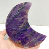 Large Charoite Moon Carving With Stand 6 -Wholesale Crystals