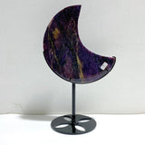 Large Charoite Moon Carving With Stand -Wholesale Crystals