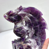 Large Chevron Amethyst Dragon Castle Carving - Wholesale Crystals