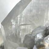 Large Clear Quartz Cluster Mixed Pyrite and White Rainbow Calcite Specimen For Collection - Wholesale Crystals