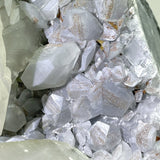 Large Clear Quartz Cluster Mixed Pyrite and White Rainbow Calcite Specimen For Collection - Wholesale Crystals