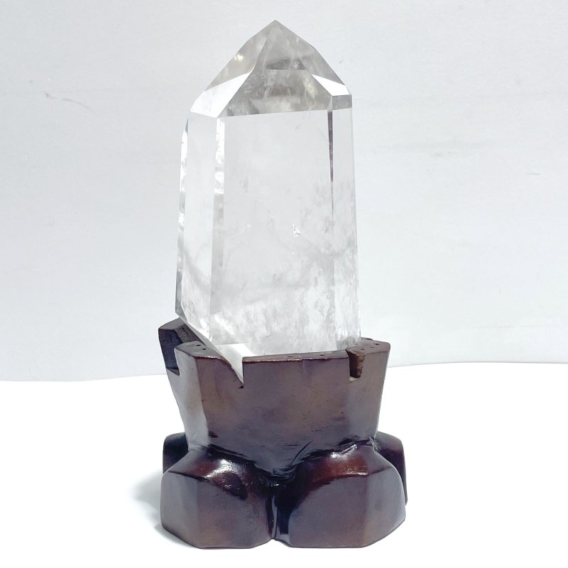 Large Clear Quartz Tower Point Ornaments With Stand - Wholesale Crystals