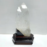 Large Clear Quartz Tower Point With Stand With Rainbow - Wholesale Crystals
