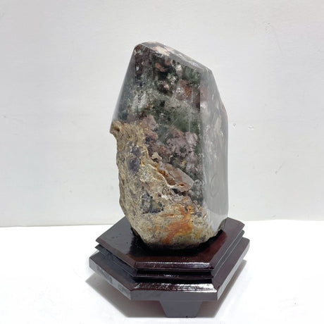 Large Garden Quartz Enhydro Quartz Tower Point With Rainbow - Wholesale Crystals