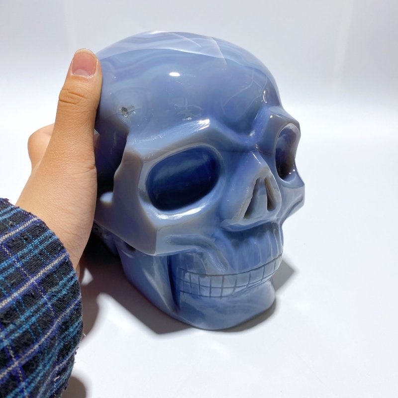 Large Geode Druzy Agate Skull - Wholesale Crystals