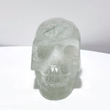 Large Green Tourmaline Quartz Skull Carving - Wholesale Crystals