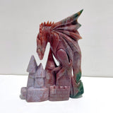 Large Ocean Jasper Flying Dragon Castle Carving - Wholesale Crystals