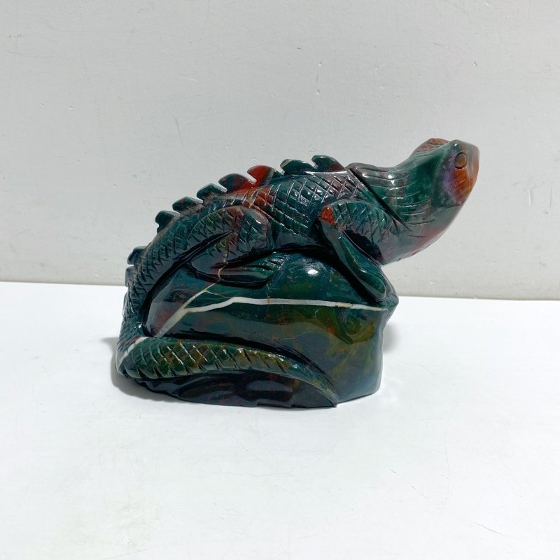 Large Ocean Jasper Lizard Carving 1 -Wholesale Crystals