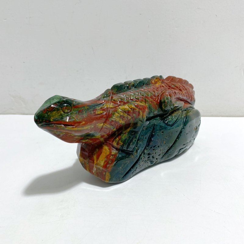 Large Ocean Jasper Lizard Carving 3 -Wholesale Crystals