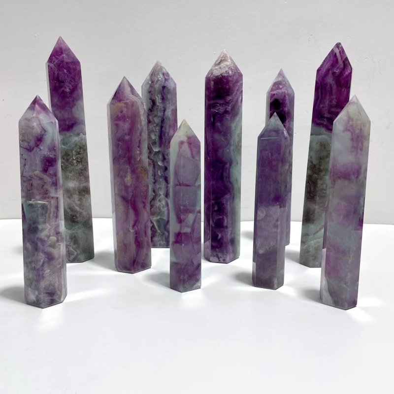 Large Rainbow Fluorite Tower Point Wholesale (19 - 26.5cm) - Wholesale Crystals