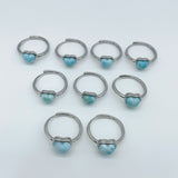 Larimar Heart Ring Crystal Wholesale - Wholesale Crystals