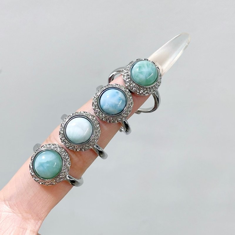 Larimar Round Ring Crystal Wholesale - Wholesale Crystals