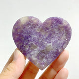 Lepidolite Mixed Quartz Heart Wing Carving With Stand -Wholesale Crystals