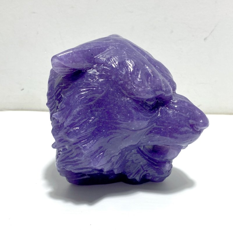 Lepidolite Wolf Head Carving Wholesale - Wholesale Crystals