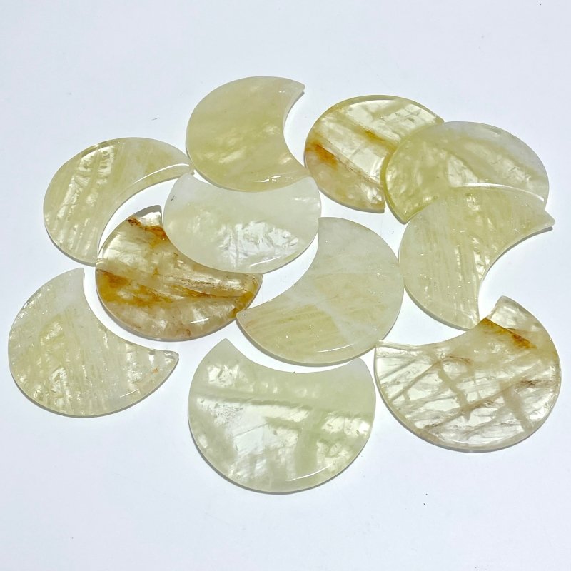 Light Yellow Citrine Moon Shape Wholesale - Wholesale Crystals