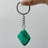 Malachite Tumbled Keychain Wholesale - Wholesale Crystals