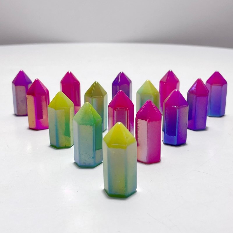 Mini Aura Opalite (man made) Point Wholesale - Wholesale Crystals