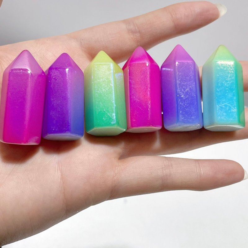 Mini Aura Opalite (man made) Point Wholesale - Wholesale Crystals