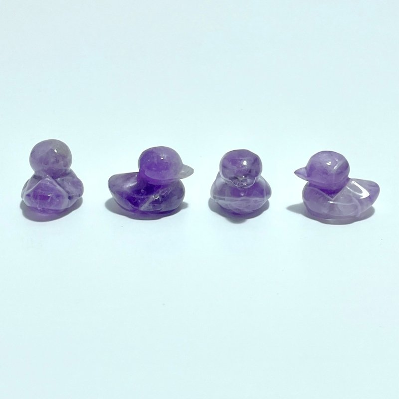 Mini Chevron Amethyst Duck Carving Wholesale - Wholesale Crystals