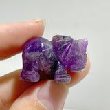 Mini Chevron Amethyst Elephant Carving Wholesale -Wholesale Crystals