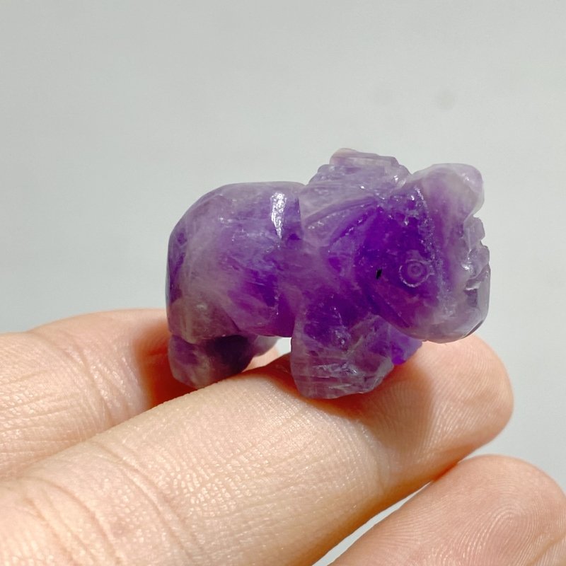 Mini Chevron Amethyst Elephant Carving Wholesale -Wholesale Crystals