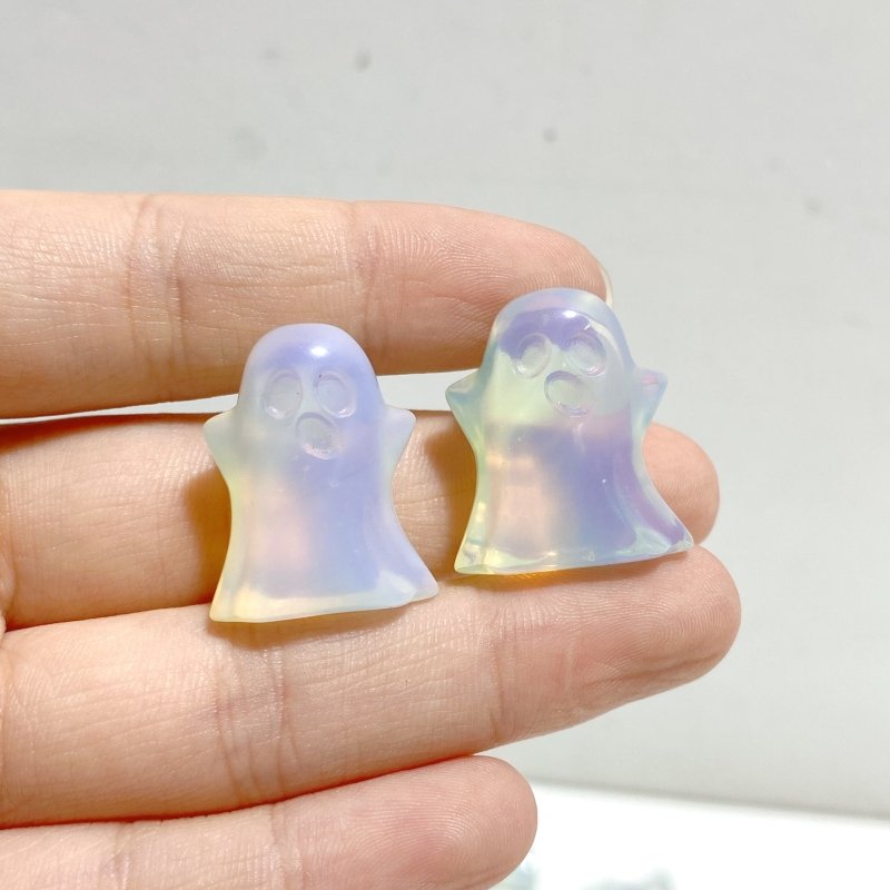 Mini Chevron Amethyst Ghost Halloween Carving Wholesale Opalite -Wholesale Crystals