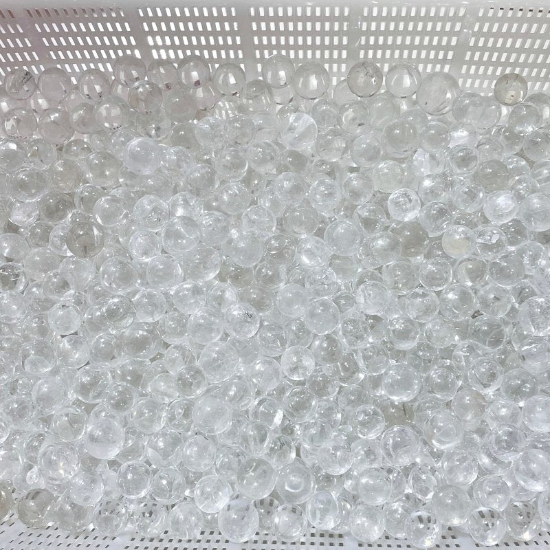 Mini Clear Quartz Spheres 1.5 - 2.1cm Wholesale - Wholesale Crystals