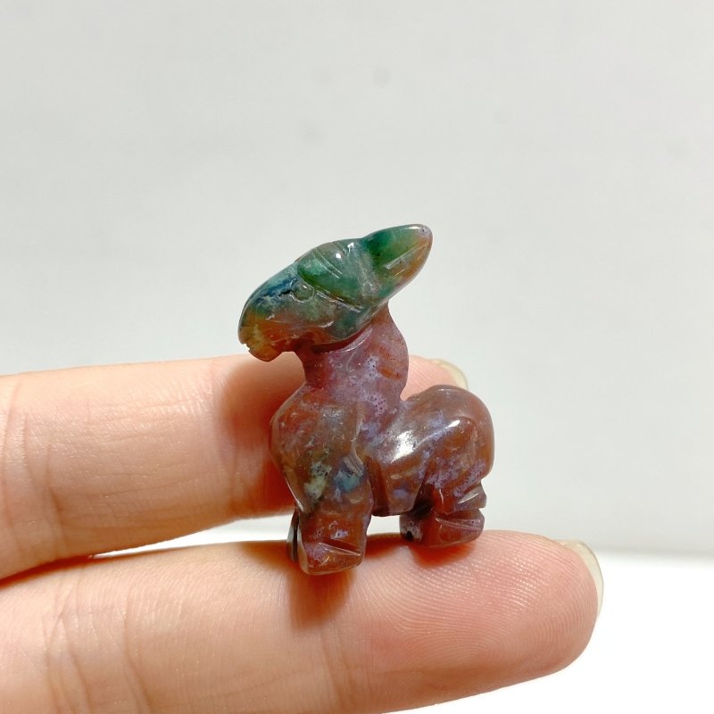 Mini Crazy Agate Ocean Jasper Sheep Carving Wholesale -Wholesale Crystals