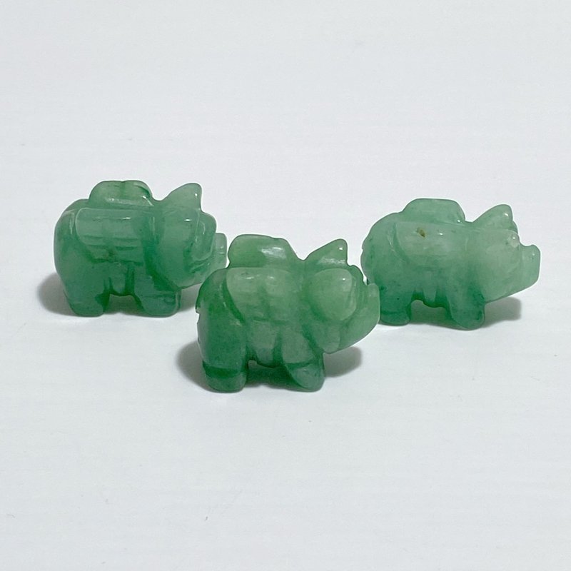Mini Flying Pig Carving Animal Clear Quartz&Moss Agate Wholesale -Wholesale Crystals