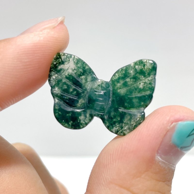Mini Green Moss Agate Butterfly Wholesale - Wholesale Crystals