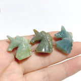 Mini Moss Agate Unicorn Carving Wholesale - Wholesale Crystals