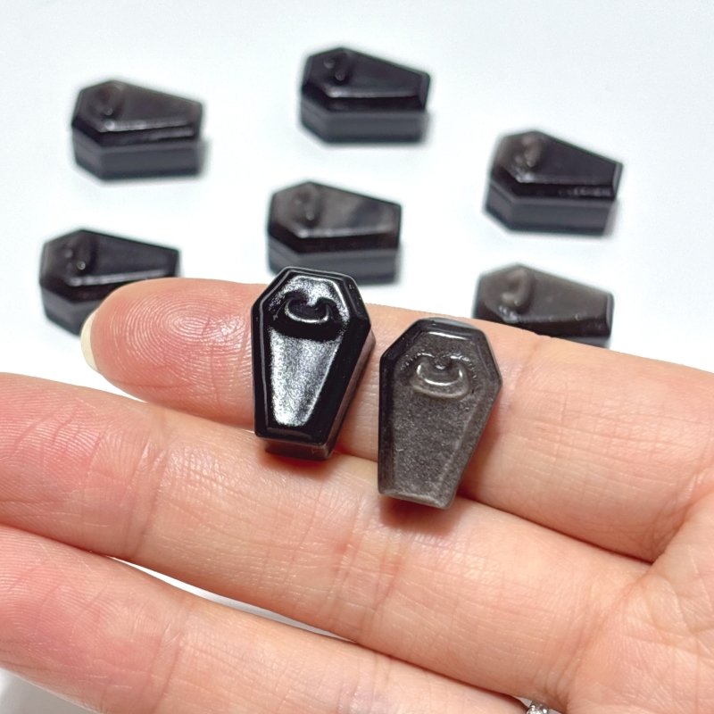 Mini Obsidian Coffin Carving Wholesale - Wholesale Crystals