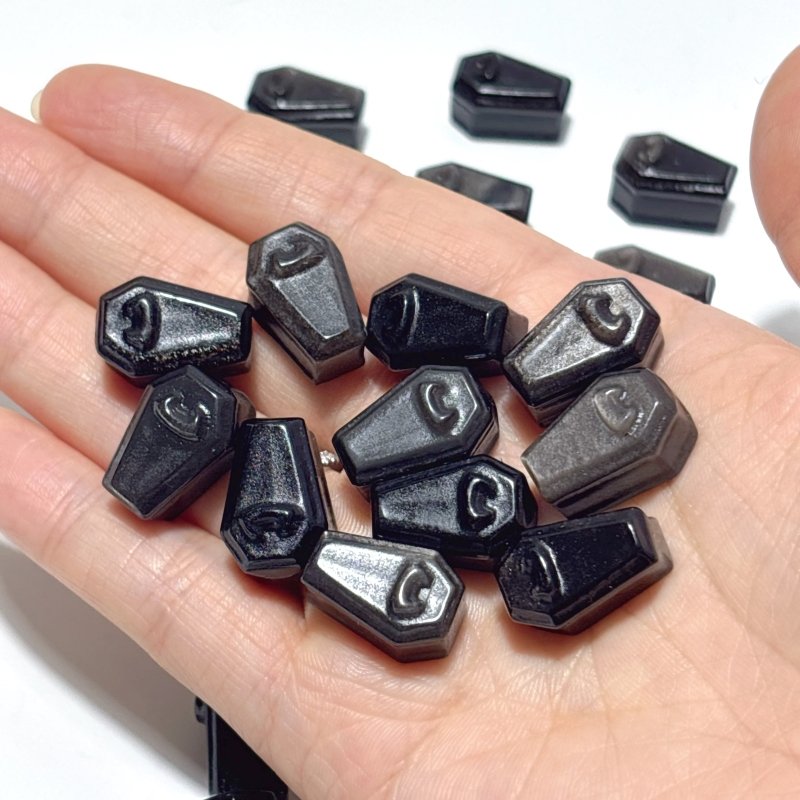 Mini Obsidian Coffin Carving Wholesale - Wholesale Crystals