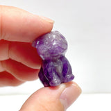 Mini Pug Dog Carving Wholesale Moss Agate Chevron Amethyst - Wholesale Crystals