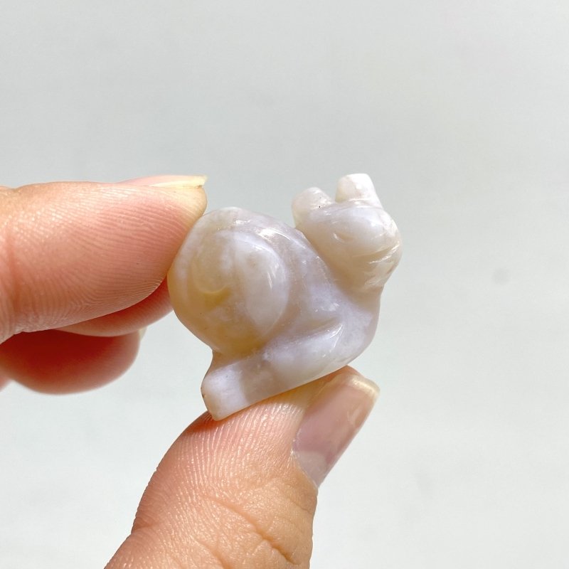 Mini Sakura Flower Agate Snail Carving Wholesale - Wholesale Crystals