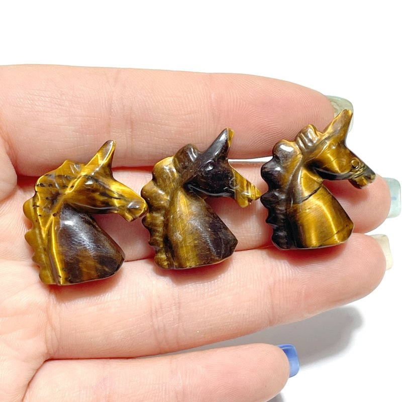 Mini Tiger Eye Unicorn Carving Wholesale - Wholesale Crystals