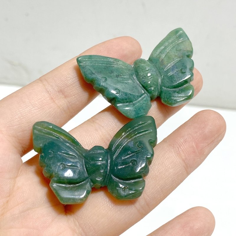 Moss Agate Butterfly Carving Wholesale -Wholesale Crystals