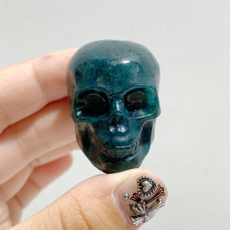 Moss Agate Skull Carving Wholesale -Wholesale Crystals