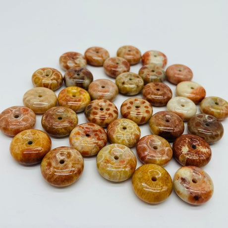 Natural Coral Jade Donuts Crystal Wholesale -Wholesale Crystals