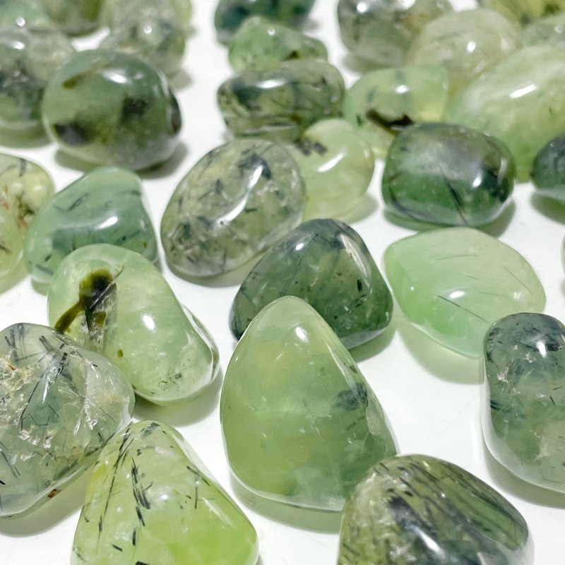 Natural Green Prehnite Tumbled Wholesale - Wholesale Crystals