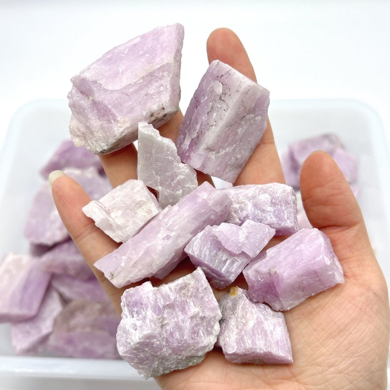 Natural Kunzite Purple Spodumene Raw Stone wholesale - Wholesale Crystals