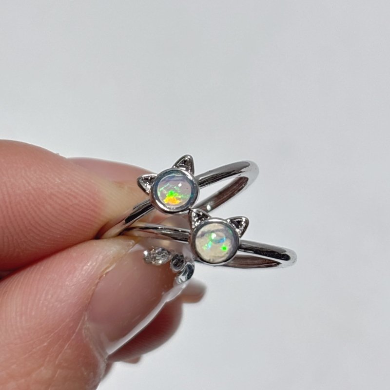 Natural Opal Crystal Ring Cat Head Shape Wholesale - Wholesale Crystals