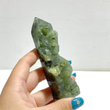 Natural Prehnite Tower One Side Raw Points Wholesale - Wholesale Crystals