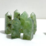Natural Prehnite Tower One Side Raw Points Wholesale - Wholesale Crystals