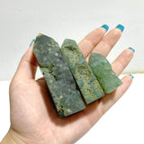 Natural Prehnite Tower One Side Raw Points Wholesale - Wholesale Crystals