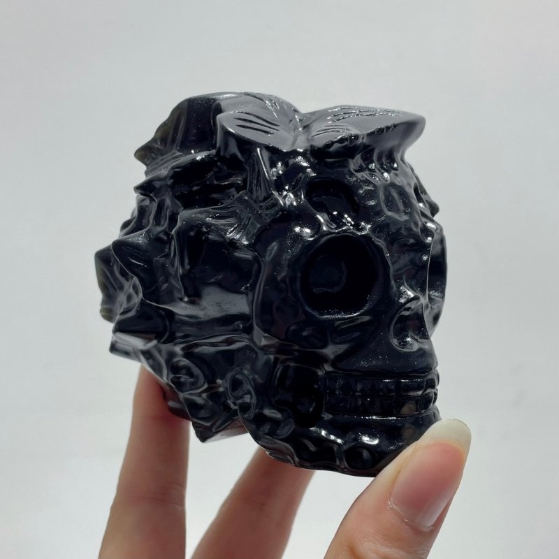 Obsidian Butterfly Skull Carving Wholesale - Wholesale Crystals