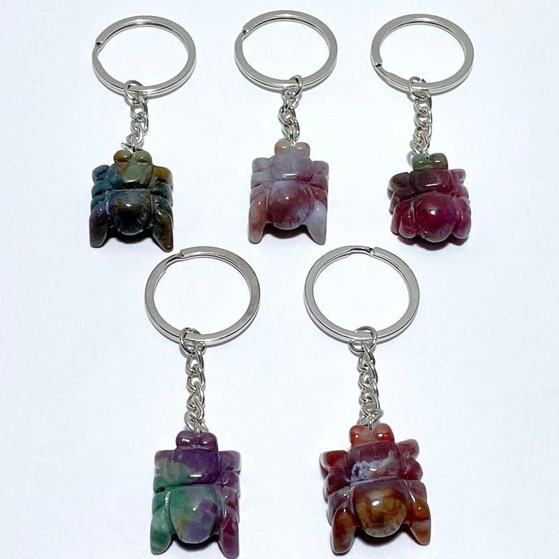 Ocean Jasper Spider Carving Keychain Wholesale - Wholesale Crystals